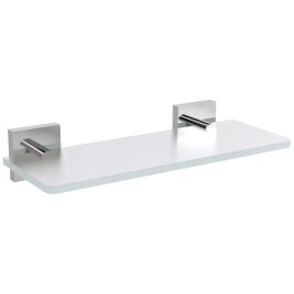 Étagère en verre X-SQUARE 300mm, chrome / verre glacé