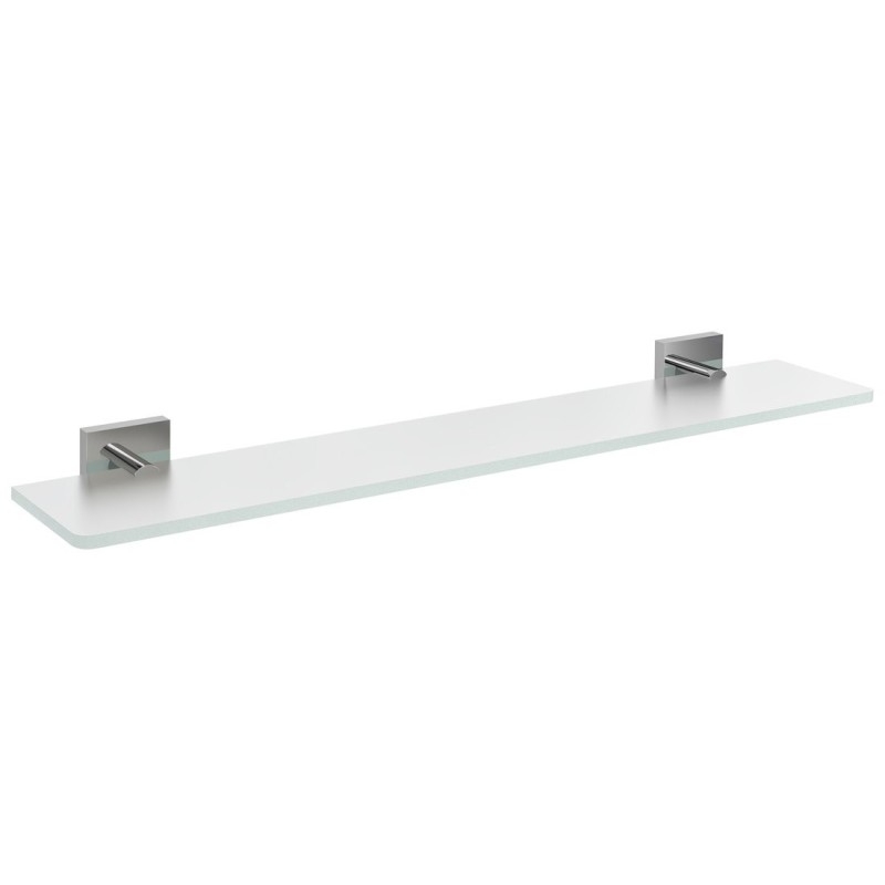 Étagère en verre X-SQUARE 600mm, chrome/verre glacé