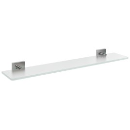 Étagère en verre X-SQUARE 700mm, chrome / verre glacé