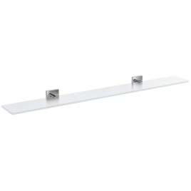 X-SQUARE étagère en verre 800mm, chrome / verre glacé