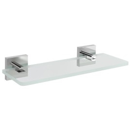 Étagère en verre X-SQUARE 200mm, chrome/verre clair