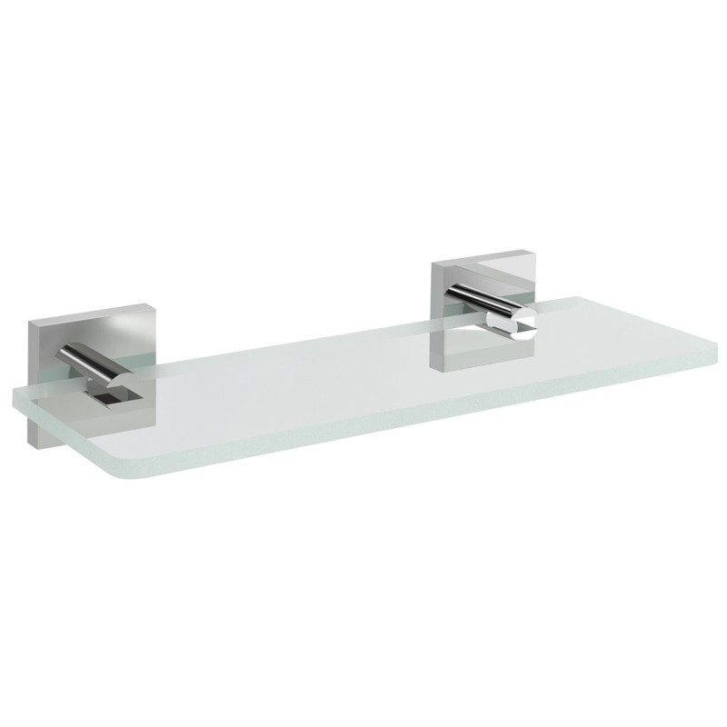 Étagère en verre X-SQUARE 200mm, chrome/verre clair