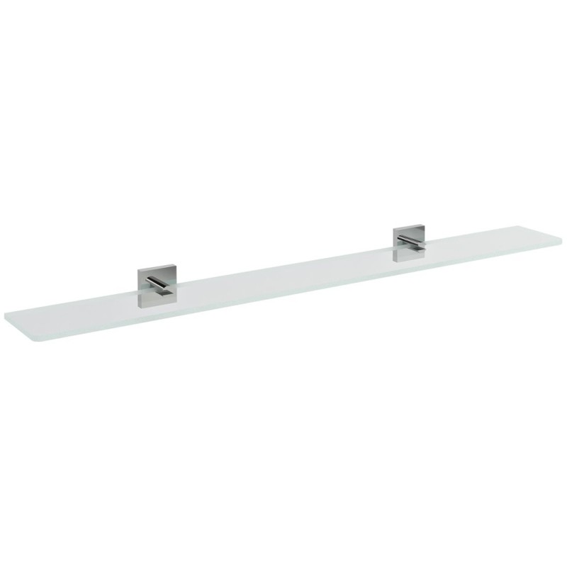 Étagère en verre X-SQUARE 900mm, chrome/verre clair