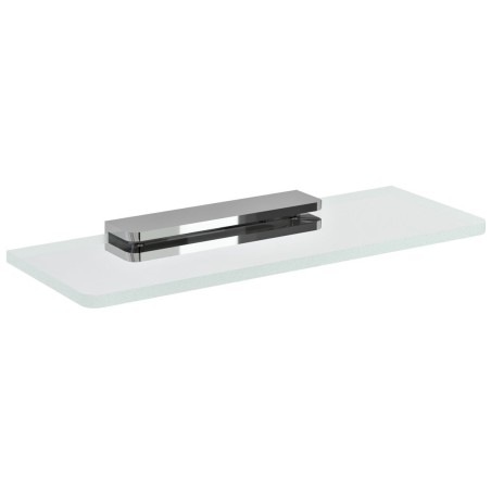 Plateau en verre 200mm, chrome / verre clair