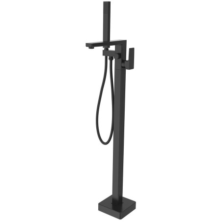 TURSI Freestanding Bath Mixer Tap (connexion de plancher), noir mat
