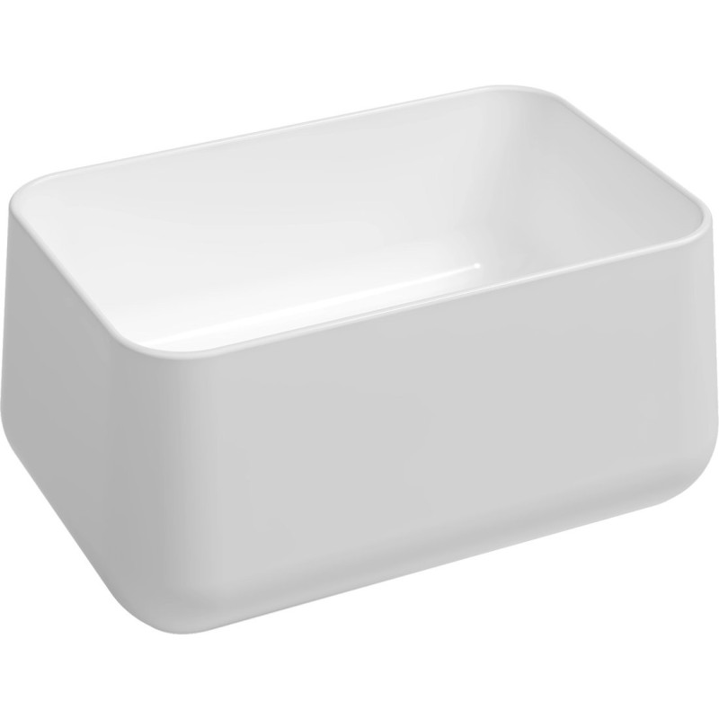 ALLEGRO comptoir top céramique lavabo 60x40cm, blanc