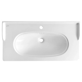 STELLA lavabo en céramique 90x46,5cm, blanc