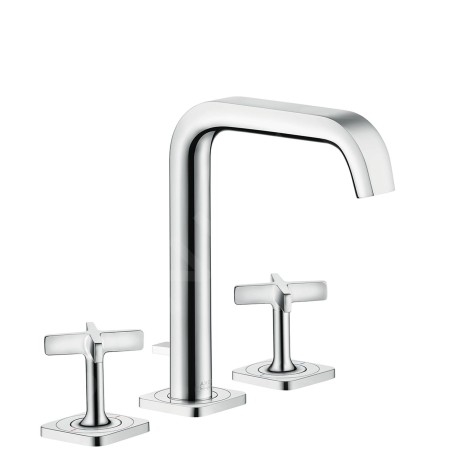 Axor Citterio E - Mitigeur de lavabo avec vidage, installation à 3 trous, chrome 36108000