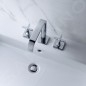 Axor Citterio E - Mitigeur de lavabo avec vidage, installation à 3 trous, chrome 36108000
