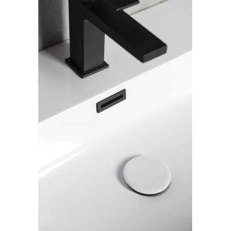 Revêtement de lavabo en métal, noir mat