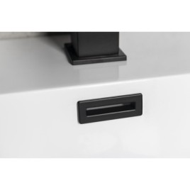 Revêtement de lavabo en métal, noir mat