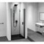 ZOOM BLACK Porte de douche Alcove 900 mm, verre clair, droite