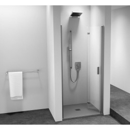 ZOOM Alcove Porte douche 800 mm, verre clair, droite