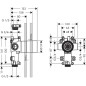 Axor Corps d’encastrement - Corps pour soupape encastrée Trio, chrome 36770180 Axor Corps d’encastrement - Corps pour soupape encastrée Trio, chrome 36770180