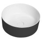Lavabo THIN pour comptoir, Rockstone Ø 38 cm, Carina/blanc mat Lavabo THIN pour comptoir, Rockstone Ø 38 cm, Carina/blanc mat