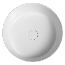 Lavabo THIN pour comptoir, Rockstone Ø 38 cm, Carina/blanc mat