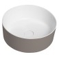 Lavabo THIN pour comptoir, Rockstone Ø 38 cm, Agila/blanc mat Lavabo THIN pour comptoir, Rockstone Ø 38 cm, Agila/blanc mat