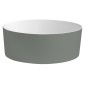 Lavabo THIN pour comptoir, Rockstone Ø 38 cm, Verde/blanc mat Lavabo THIN pour comptoir, Rockstone Ø 38 cm, Verde/blanc mat