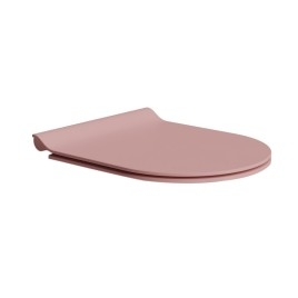 Siège de toilette PURA, SLIM, Soft Close, blush mat/chrom