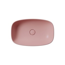 NUBES lavabo en céramique sur la planche 60x38cm, blush mat