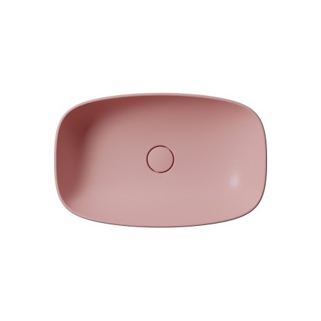 NUBES lavabo en céramique sur la planche 60x38cm, blush mat