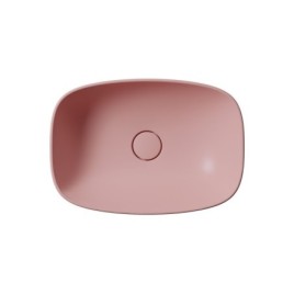 NUBES lavabo en céramique sur la planche 50x35cm, blush mat