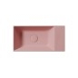 KUBE X lavabo en céramique 50x25cm, bord de fond, pas de trou de robinet, droit/gauche, blush mat