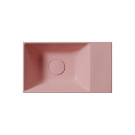 KUBE X lavabo en céramique 40x23cm, pas de trou de robinet, droit/gauche, tapisserie