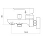 Cersanit Mille - Mitigeur de baignoire, blanc/chrome S951-008