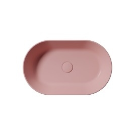 Vasque à poser en céramique KUBE X, 60x37cm, ovale, blush mat