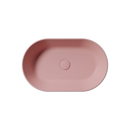 Vasque à poser en céramique KUBE X, 60x37cm, ovale, blush mat