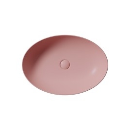 PURA comptoir lavabo en céramique 60x42cm, mat blush