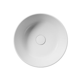 KUBE X Counter Top Ceramic Washbasin dia 40cm, tapis blanc