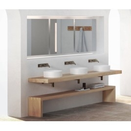 KUBE X Counter Top Ceramic Washbasin dia 40cm, tapis blanc