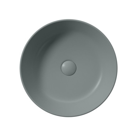 KUBE X Counter Top Ceramic Washbasin dia 40 cm, agave mat