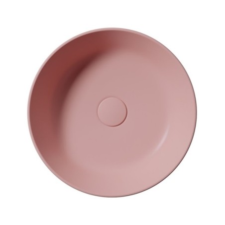 KUBE X Counter Top Ceramic Washbasin dia 40 cm, blush mat