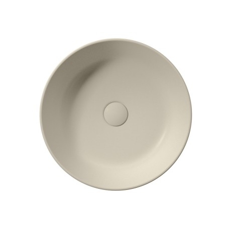 KUBE X Counter Top Ceramic Washbasin dia 40 cm, creta mat
