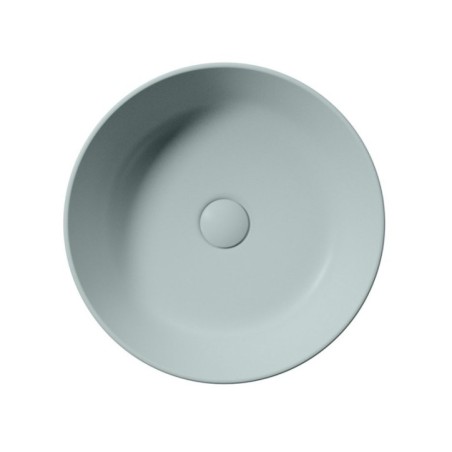 KUBE X Counter Top Ceramic Washbasin dia 40 cm, ghiaccio mat