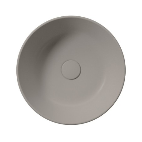 KUBE X Counter Top Ceramic Washbasin dia 40 cm, tortora mat