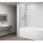 FISA Écran de baignoire 600x1500mm, chrome/verre clair