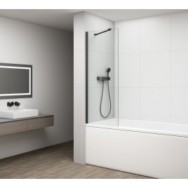 FISA Baignoire Écran 800x1500mm, verre noir mat/clair