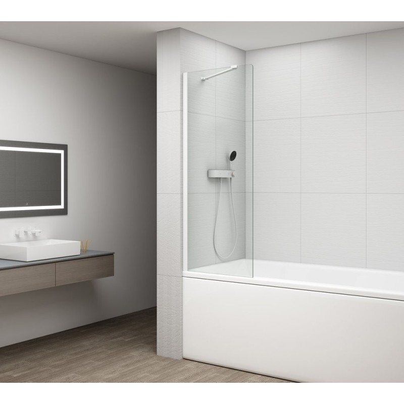 FISA Baignoire Écran 700x1500mm, verre blanc mat/clair