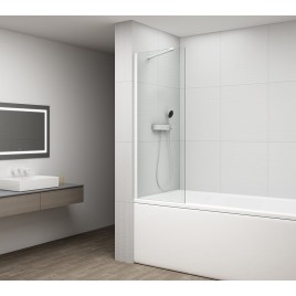 FISA Écran de baignoire 800x1500mm, verre blanc mat/clair