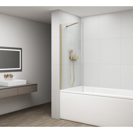 FISA Baignoire Écran 600x1500mm, verre mat or/clair