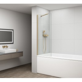FISA Baignoire Écran 600x1500mm, verre mat or/clair