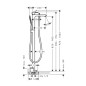 Hansgrohe Metris New - Mitigeur de baignoire à levier au sol, chrome 31471000
