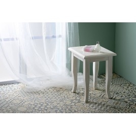 Tabouret RETRO 33x45x33cm, vieux blanc