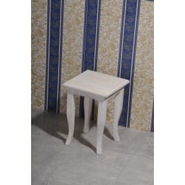 Tabouret RETRO 33x45x33cm, vieux blanc