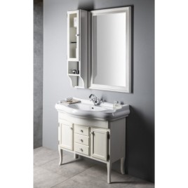 RETRO Miroir en cadre en bois 700x1150mm, vieux blanc
