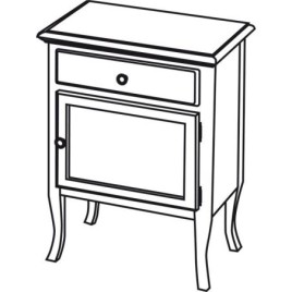 RETRO Unité de rangement 60x80x38cm, droit / hêtre